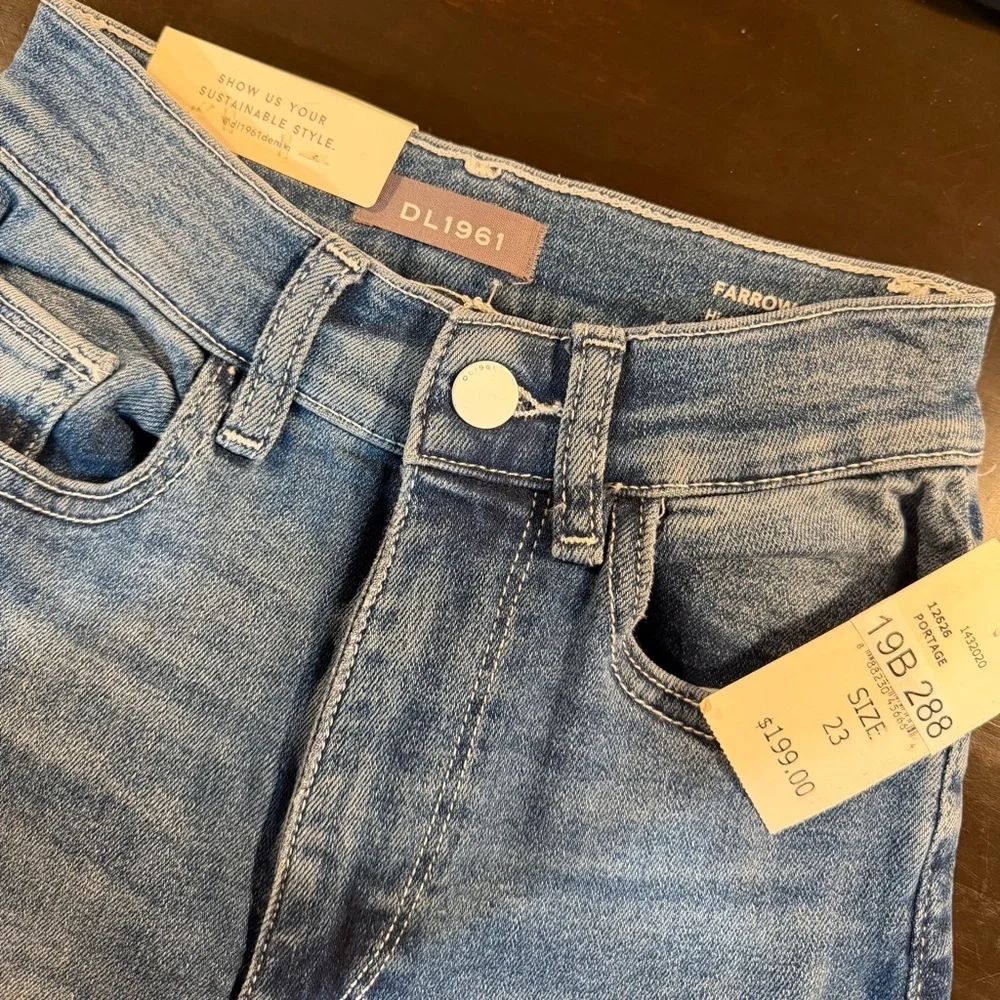 NWT DL1961 ‘Farrow’ Cropped High Rise Instasculpt Skinny Jeans in “Portage” 23
